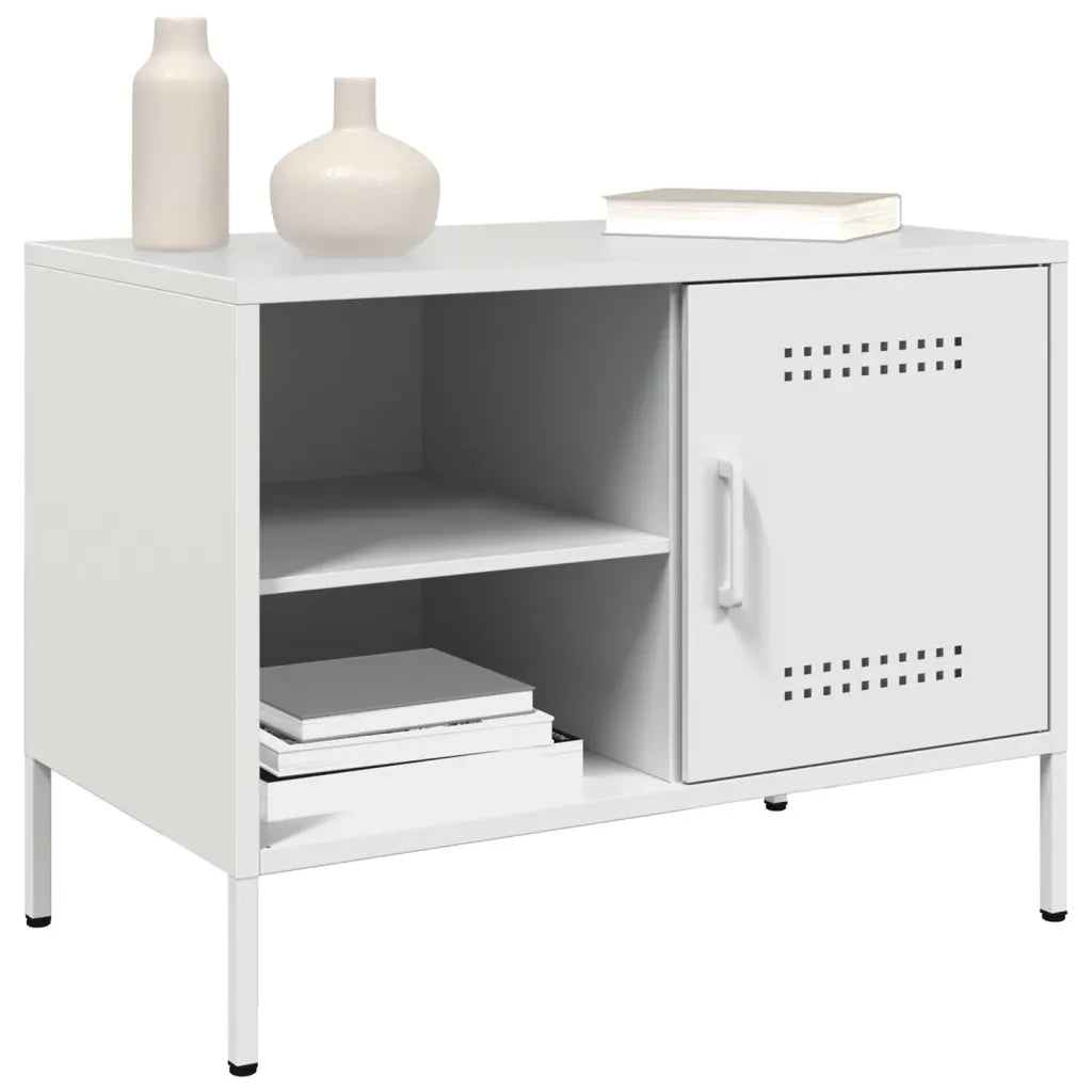 Mobili TV 2pz Bianchi 68x39x50,5 cm in Acciaio 843005