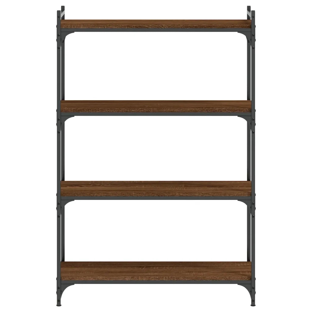 Libreria 4 Ripiani Rovere Marrone 80x30x120cm Legno Multistrato 837676