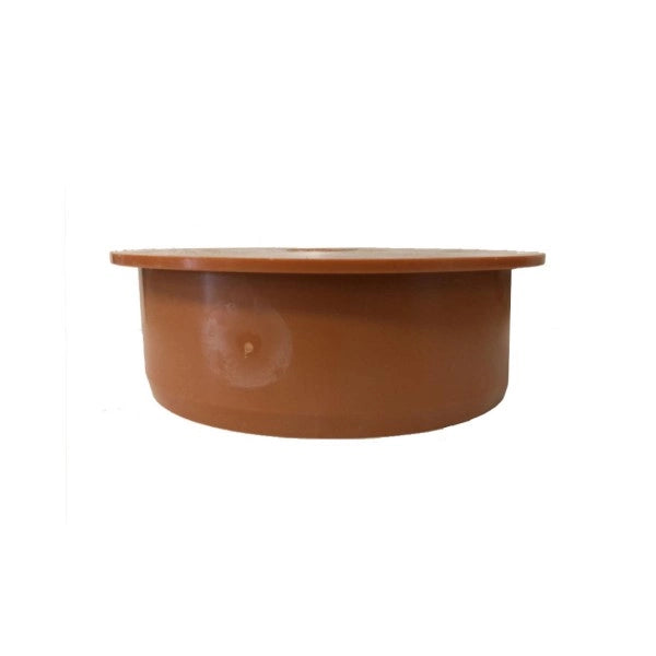 TAPPO DI CHIUSURA INNESTO IN PVC RAL 8023 - ø100   RAL 8023