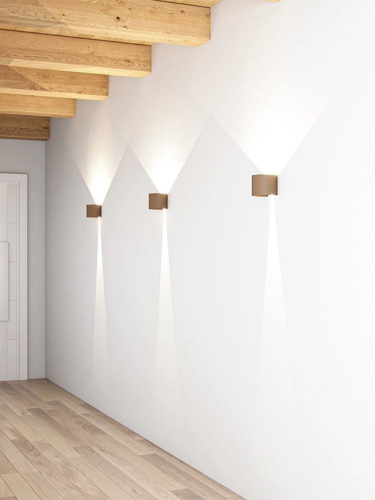 Lek Applique a Parete LED per Interni ed Esterni 6,8W 4000K Bianco Opaco, Fascio Luminoso Regolabile da 0 a 120 Gradi, Grado di Protezione IP54