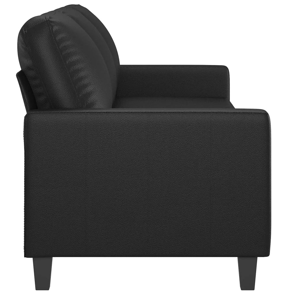 Divano a 3 Posti Nero 180 cm in Similpelle 359142