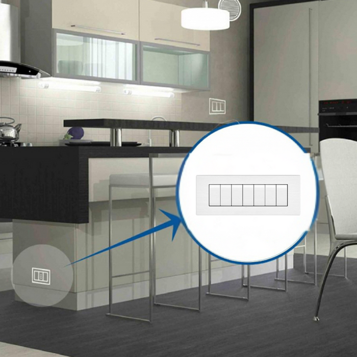 Bticino matixgo placca 7 moduli in tecnopolimero per impianti elettrici *** colore bianco, confezione 1