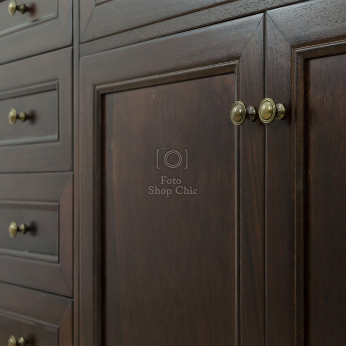 Mobile da bagno con specchiera e top in marmo - 120 cm