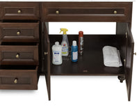 Mobile da bagno con specchiera e top in marmo - 120 cm