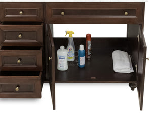 Mobile da bagno con specchiera e top in marmo - 120 cm