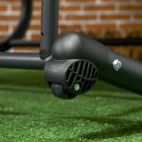 Lettino Prendisole Doppio per 2 Persone, con Cuscini e Tettuccio Inclusi, 200 cm x 139 cm x 140 cm, Grigio Scuro