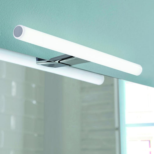 Lampada applique led 50 cm con telaio di fissaggio in resine termoplastice DO43-50 serie Gedy KOS Cromato