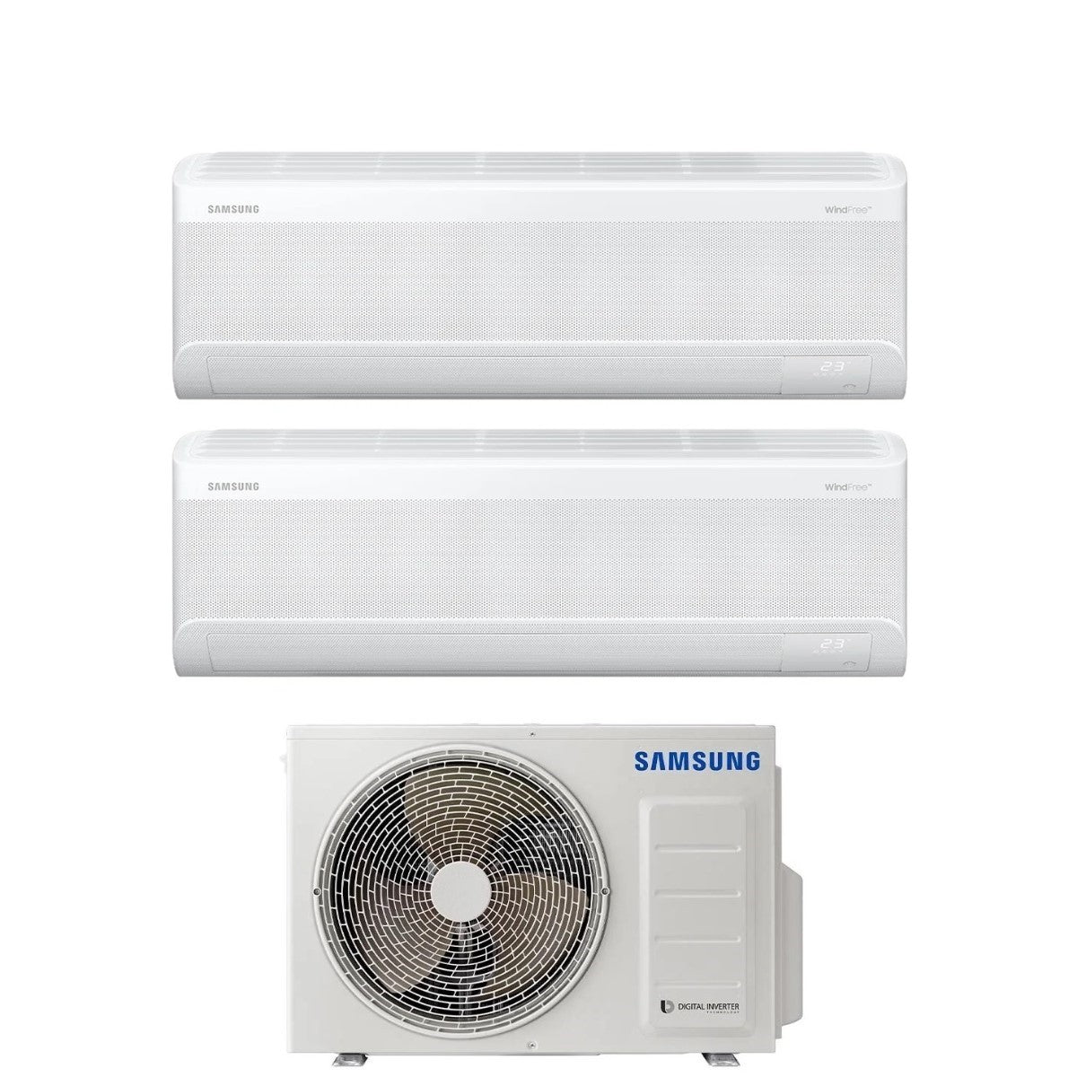 Condizionatore Samsung Dual Split WINDFREE ELITE S2 12+12 con AJ050TXJ2KG R-32 Wi-Fi integrato