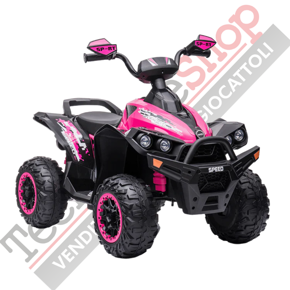 Quad Elettrico per Bambini Quad Medio Sport 12V-Rosa