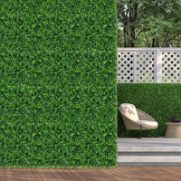 12 Pezzi pannelli di siepe artificiale 50x50cm, Pannelli da parete in erba per interni ed esterni per giardino-Piante artificiali