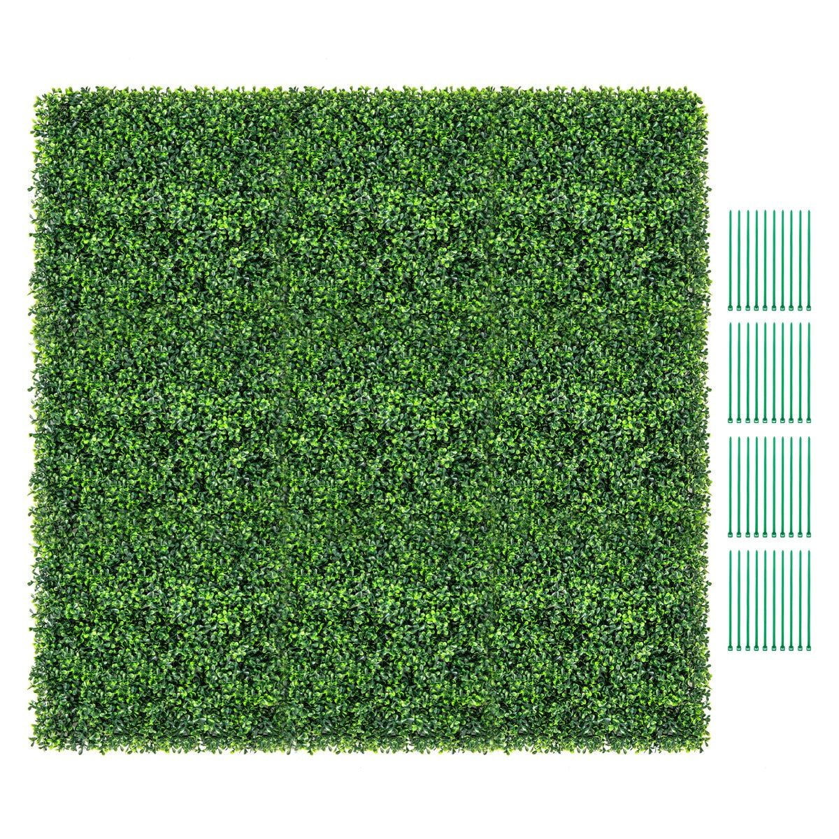 12 Pezzi pannelli di siepe artificiale 50x50cm, Pannelli da parete in erba per interni ed esterni per giardino-Piante artificiali