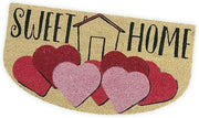 Zerbino Cocco 40x75 cm SWEET HOME Retro Gomma Antiscivolo Tappeto Moderno Porta Ingresso Entrata