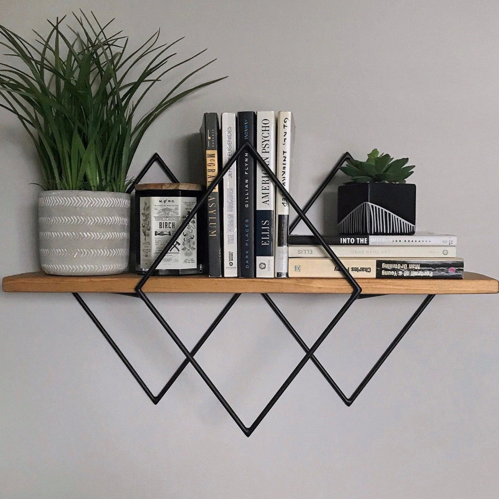Cadeo, Mensola un Ripiano, 41x15x32h cm Marrone Noce Scuro