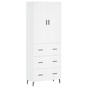Credenza | Madia | Buffet da pranzo | Armadio da pranzo Bianca 69,5x34x180 cm in Legno Multistrato
