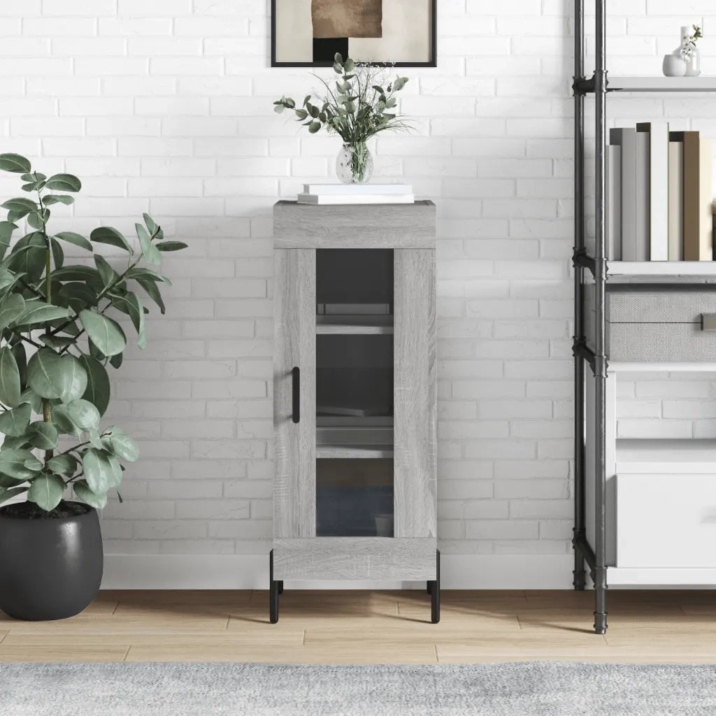 Credenza-Buffet-Armadio da cucina Grigio Sonoma 34,5x34x90 cm in Legno Multistrato 513087