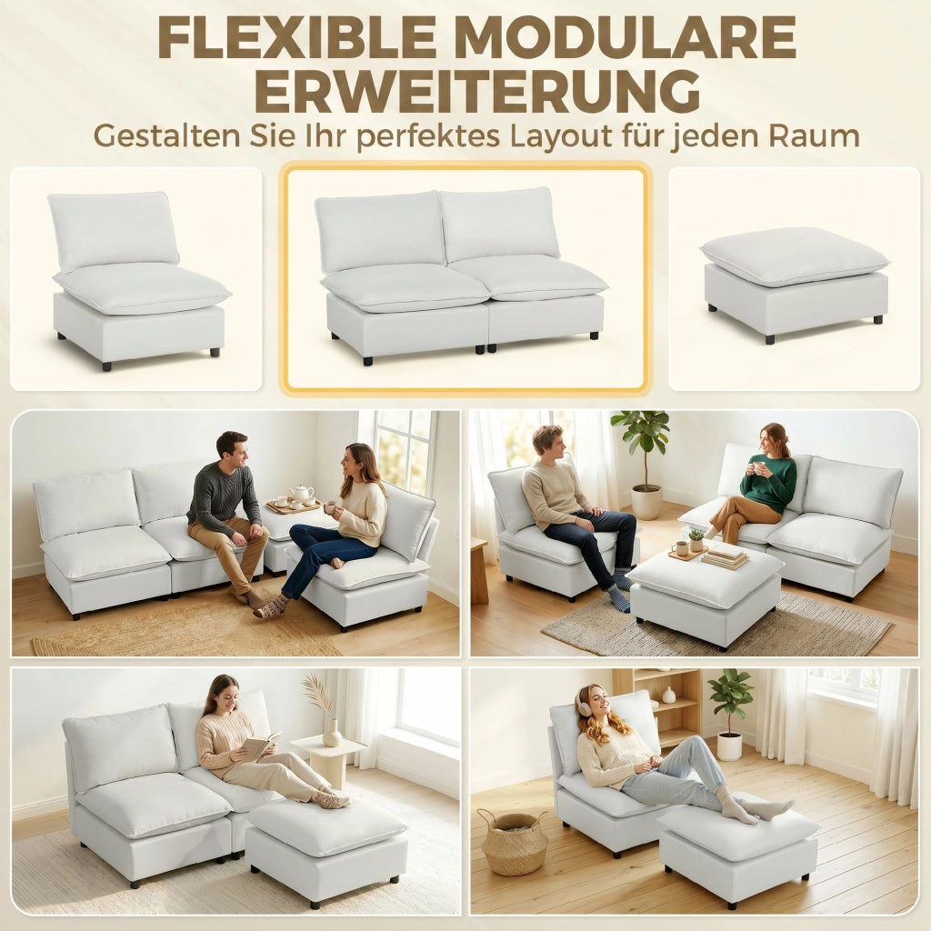 Divano 2 posti in similpelle grigio ¨C Minimal ¨C 146x90x80