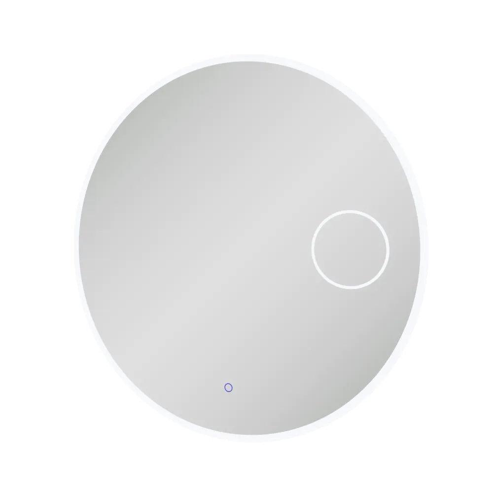 Specchio led tondo 65cm luce calda, neutra, fredda antiappannamento e ingranditore | Matar