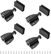 Viti magnetiche per porte in vetro - 4 pezzi - nero - per porte in vetro