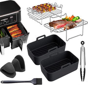 Accessori per Air Fryer Dual AF300UK AF400UK - Rivestimenti in silicone per Air Fryer - Griglia - Guanti in silicone