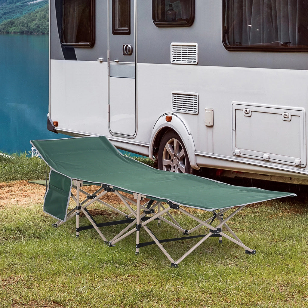 Letto da campeggio pieghevole ¨C zephmum ¨C verde 190x68x52 cm