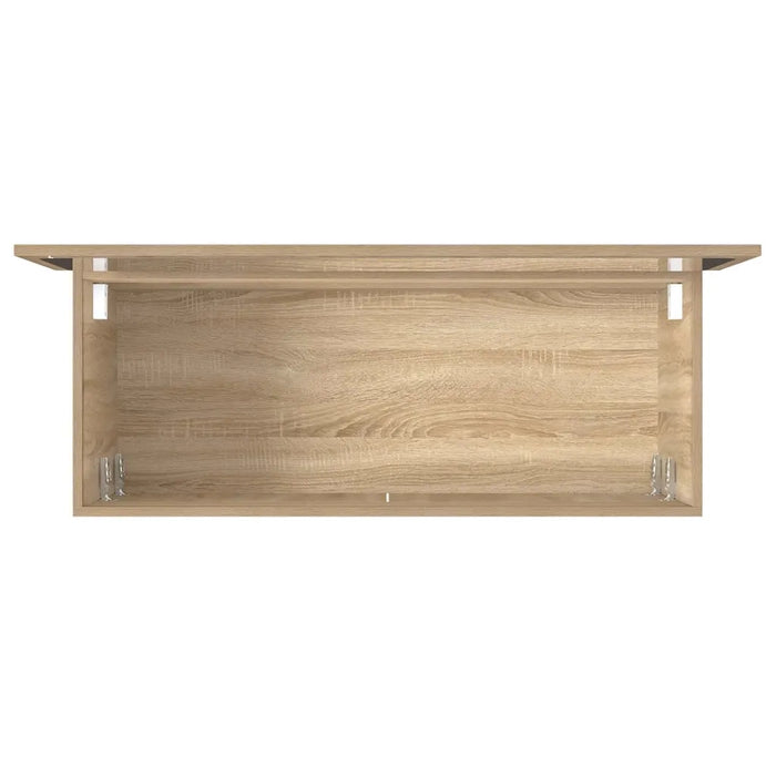 Mobile da Bagno con Specchio Rovere Sonoma in Legno Multistrato 833886