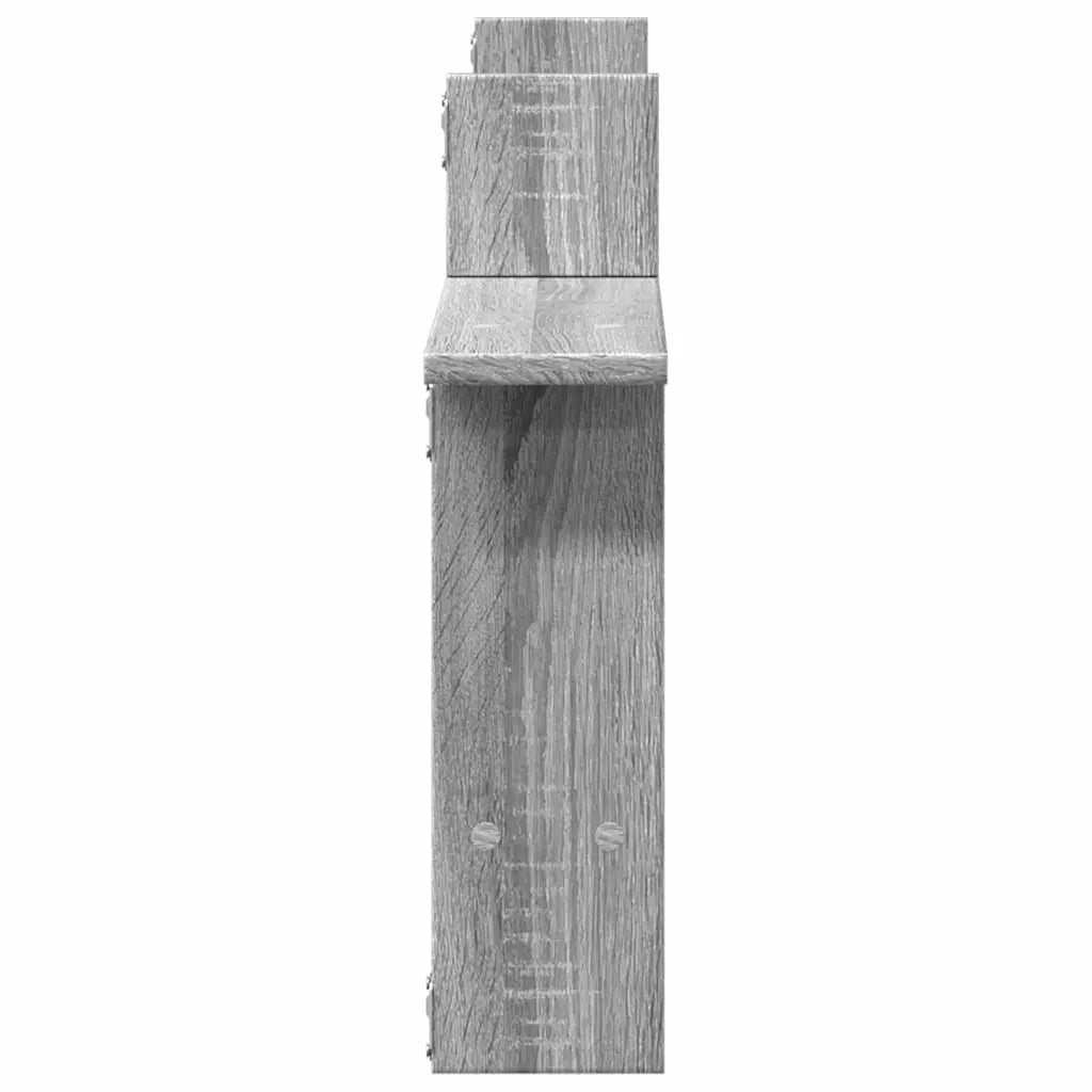Mensole a Parete 2pz Grigio Sonoma 50x12x50 cm in Truciolato