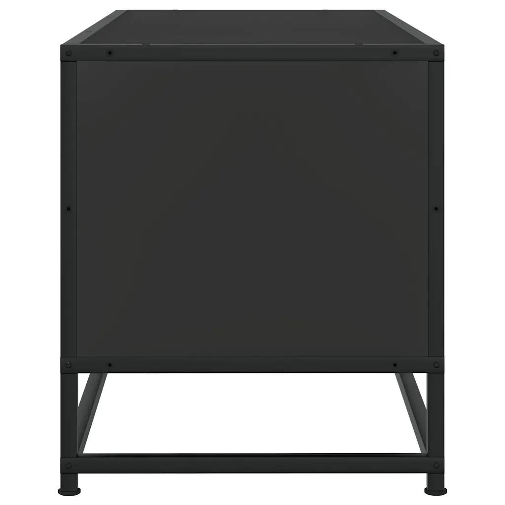 Mobile TV Nero 80x34,5x40 cm in Truciolato Metallo 848809