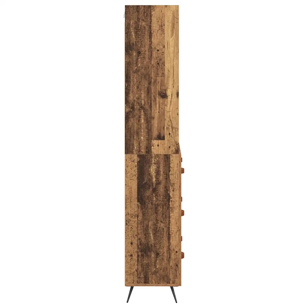 Credenza | Madia | Buffet da pranzo | Armadio da pranzo Legno vecchio 69,5 x 34 x 180 cm Legno multistrato