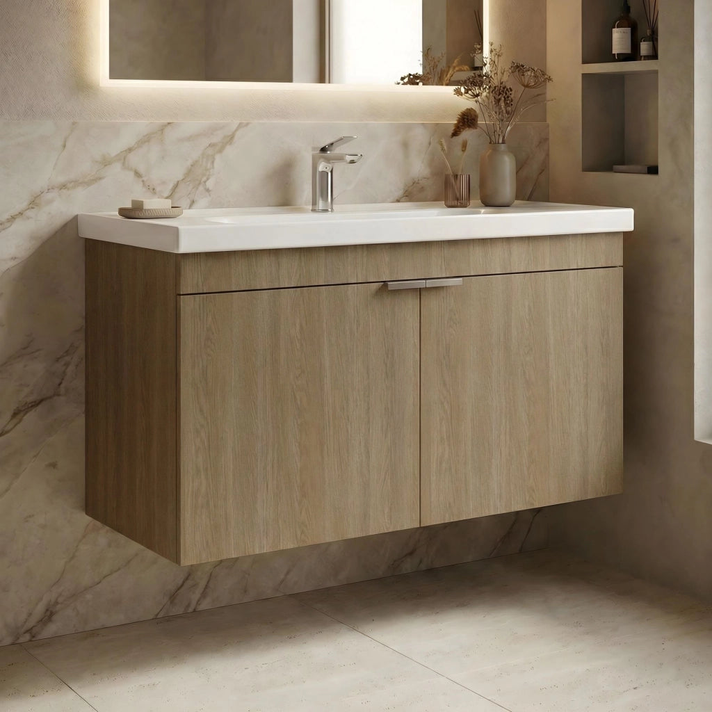 Mobile lavabo "Desna 100" - 100 x 45 x 58 cm - Rovere Sonomo