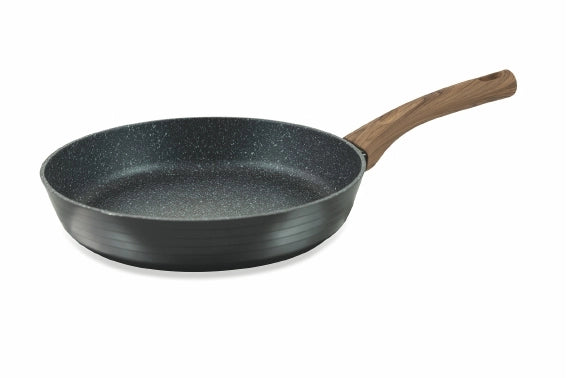 PADELLA Ø 26 CM IN ALLUMINIO FORGIATO CON IMPUGNATURA EFFETTO LEGNO FONDO A INDUZIONE