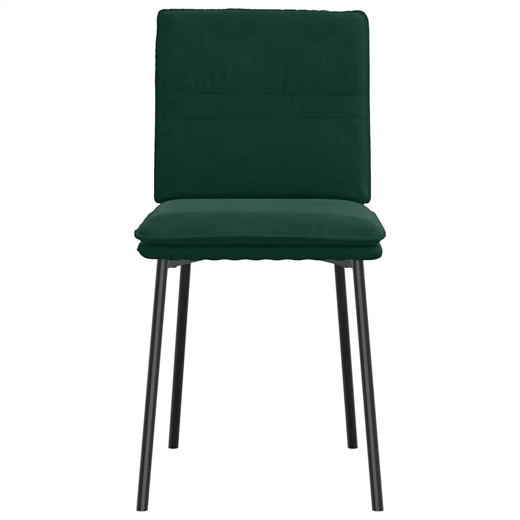 Sedie da Pranzo 2 pz Verde Scuro in Velluto 4101246
