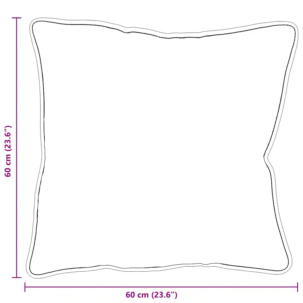 Cuscino con cuscino 2 pz Bianco 60 x 60 x 20 cm Poliestere CFW7733661