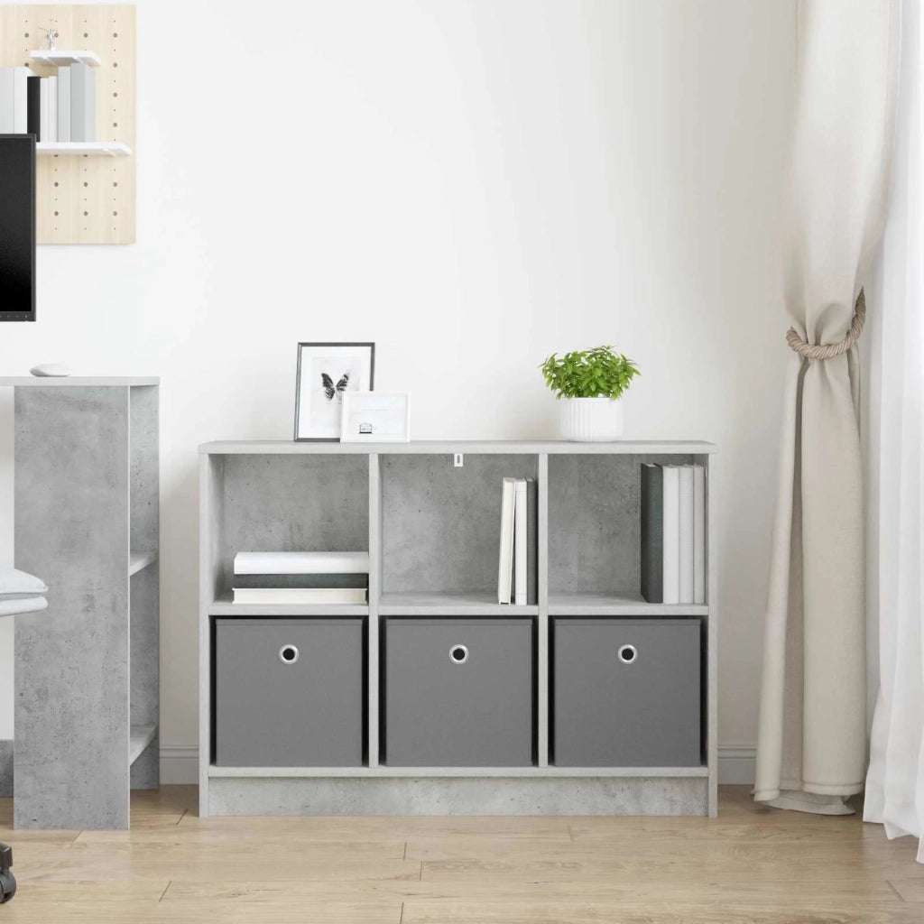 Credenza con cassetto Grigio cemento 88,5 x 27,5 x 63,5 cm