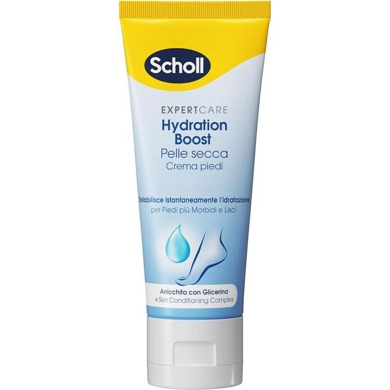 SCHOLL CREMA HYDRATION BOOST CREMA PIEDI ARRICCHITA PER IDRATARE LA PELLE SECCA PIEDI PIÙ MORBIDI E LISCI 75 ML