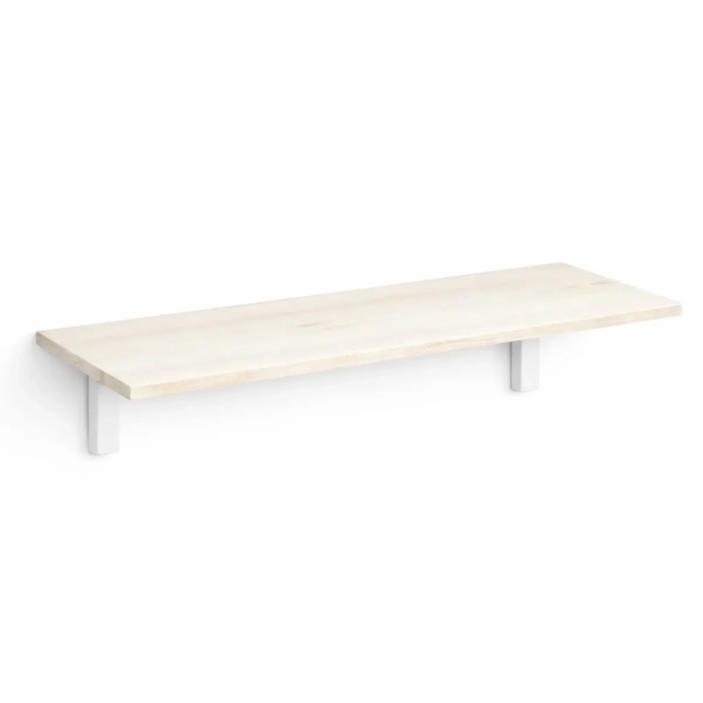 Mensola da Muro da appoggio in Legno nobilitato spessore 1,8 cm in colore Larice Bianco 60x60 cm