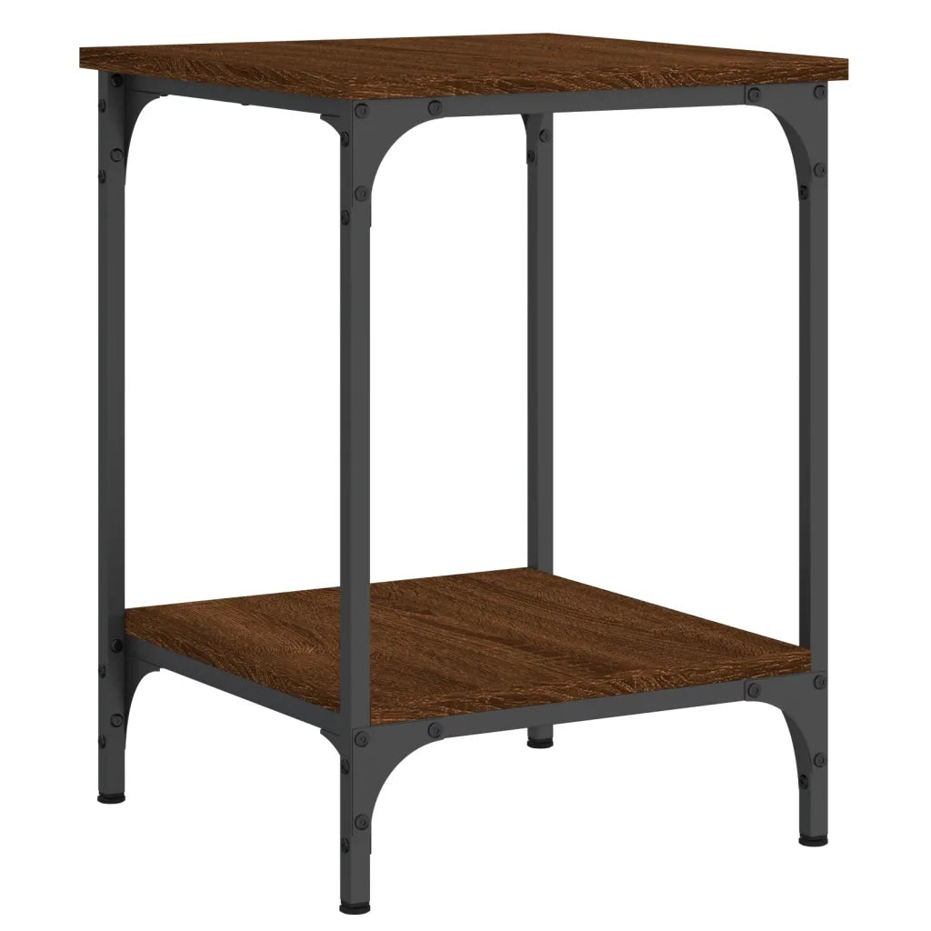 Tavolino da Salotto Rovere Marrone 40x40x55cm Legno Multistrato 832827