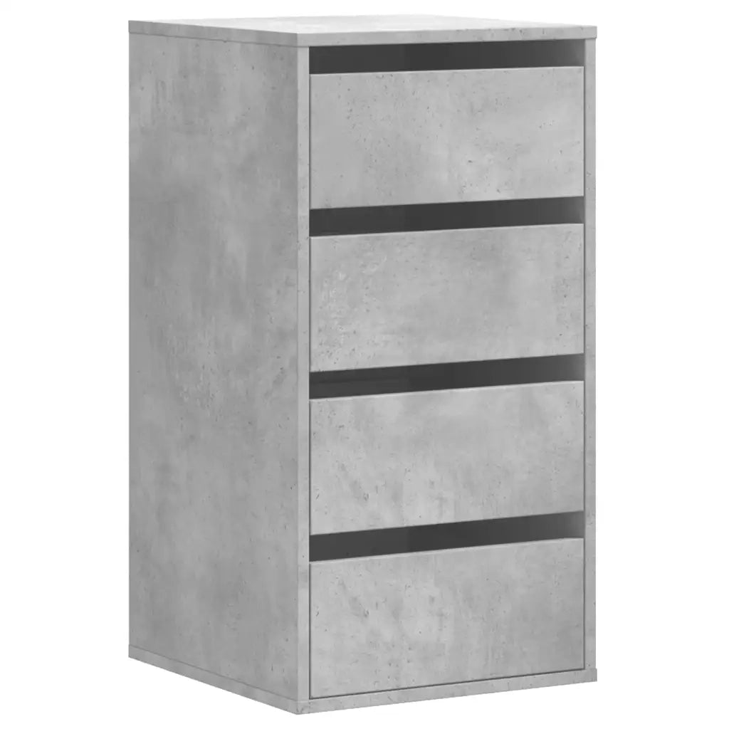 vidaXL Cassettiera Angolo Grigio Cemento 40x41x76cm Legno Multistrato