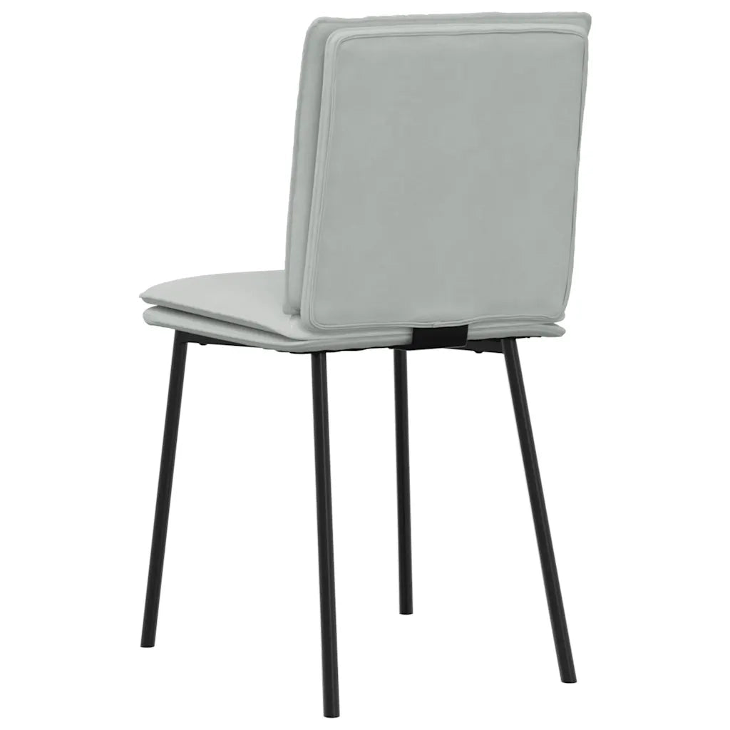 Sedie da Pranzo 4 pz Grigio Chiaro in Velluto 3315344
