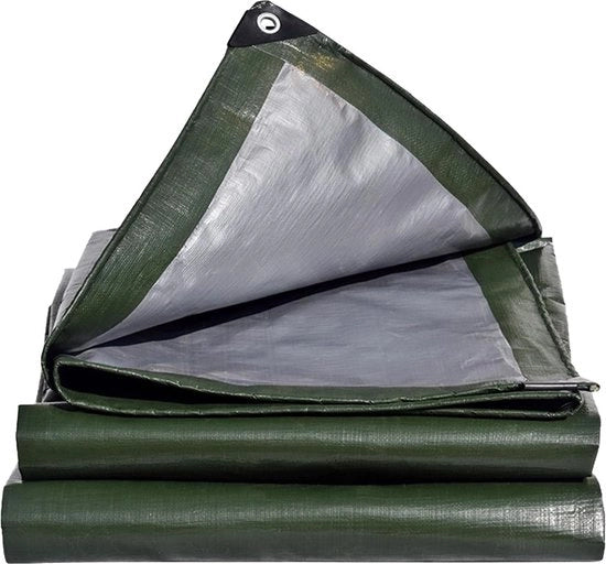Telaio per copertura di 6 m, tessuto 180 g/m², colore verde-argento, impermeabile, adatto per coperture di camion, barche, mobili da giardino in legno, coperture per piscine e trampolini