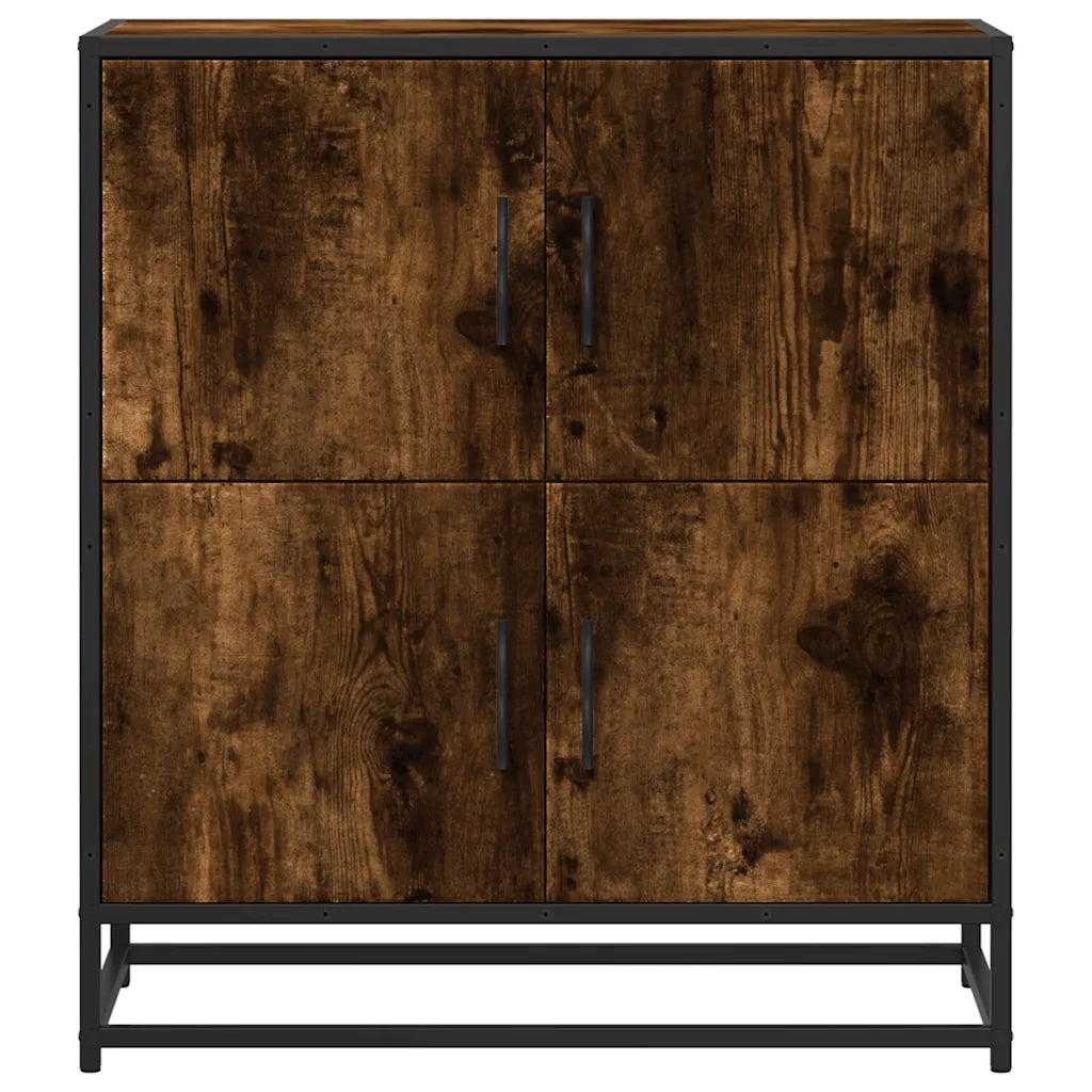 Credenza Rovere Fumo 68x35x76 cm in Legno Multistrato 848991