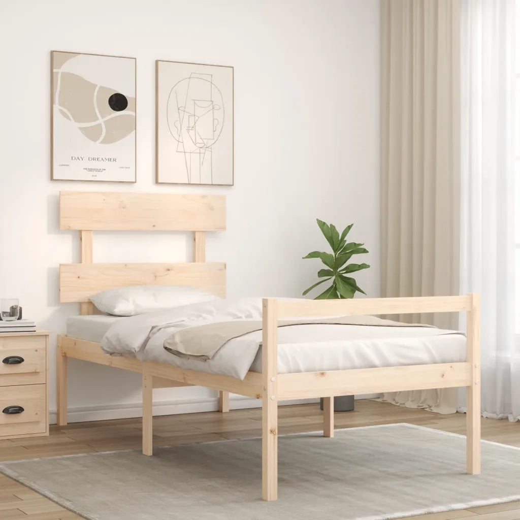 Letto per Anziani con Testiera Small Single in Legno Massellocod mxl 81016