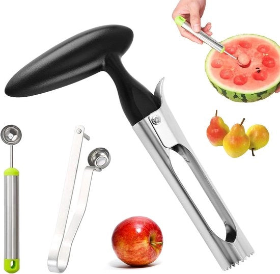 Ontpitter per ciliegie professionale con impugnatura in ABS e limoni e melone in acciaio inossidabile