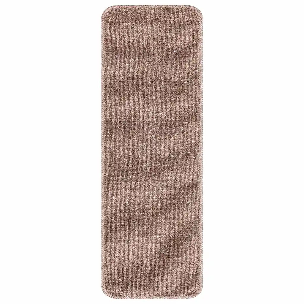 Tappetini Antiscivolo per Scale 15 pcs Marrone chiaro 4019804