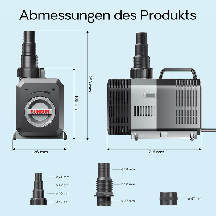 Pompa da laghetto CTP-16000 SuperECO 16000l/h 140W per circolazione e filtrazione acqua