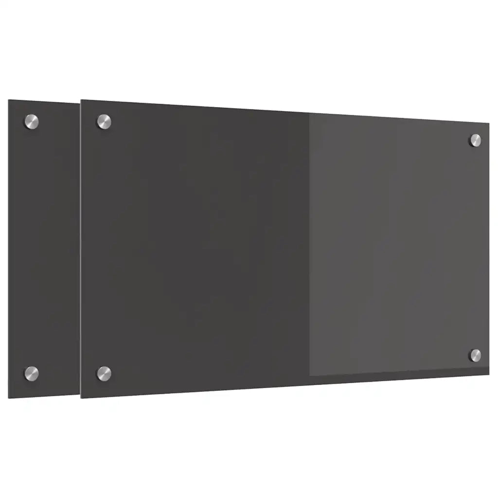 Rivestimento da Cucina 2 pz-Set di 2 Paraschizzi per Cucina Grigio scuro 70 x 40 cm