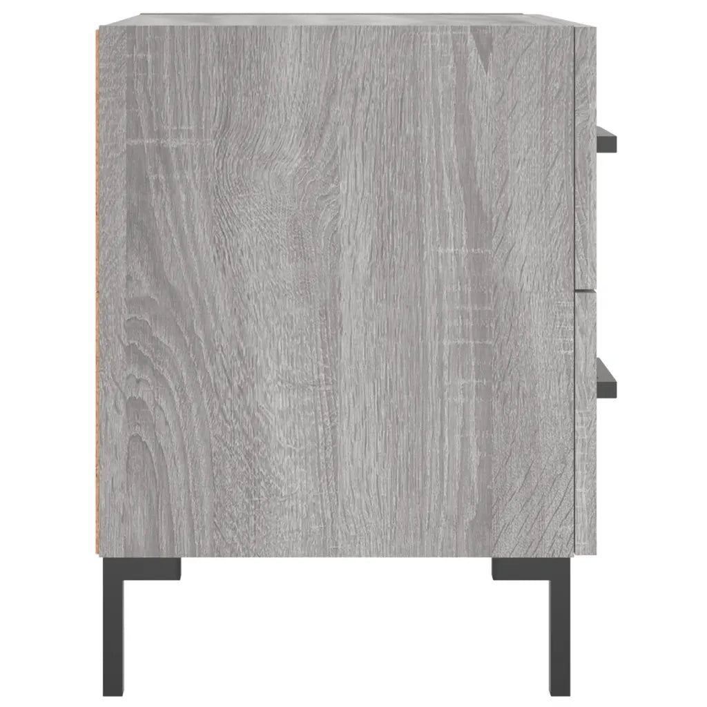 Set di 2 Comodini | Armadio da Notte | Mobiletto da notte Grigio Sonoma 40x35x47,5 cm in Legno Multistrato
