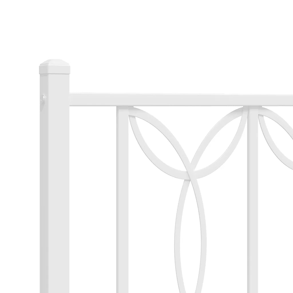 vidaXL Testiera in Metallo Bianco 180 cm
