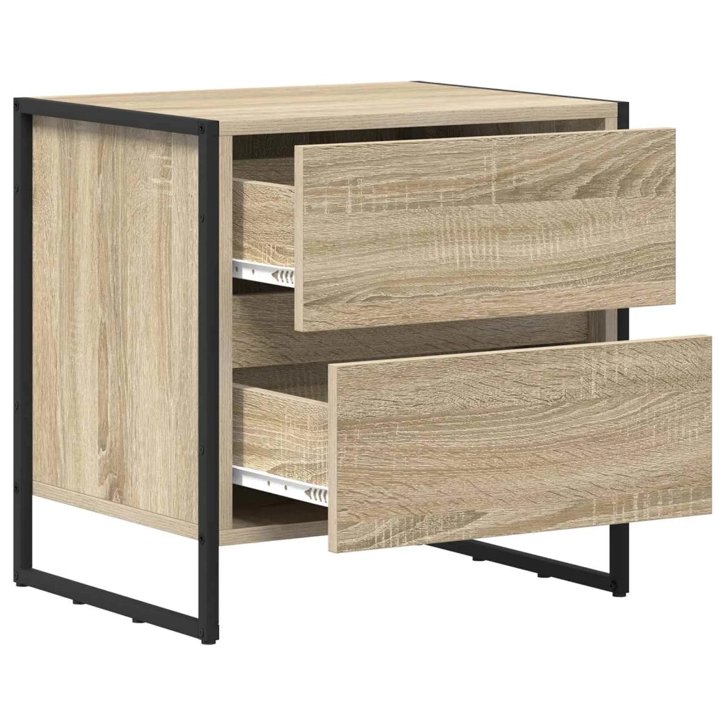 Comodino | Armadio da Notte | Mobiletto da notte Sonoma 50 x 39.5 x 50 cm Legno multistrato