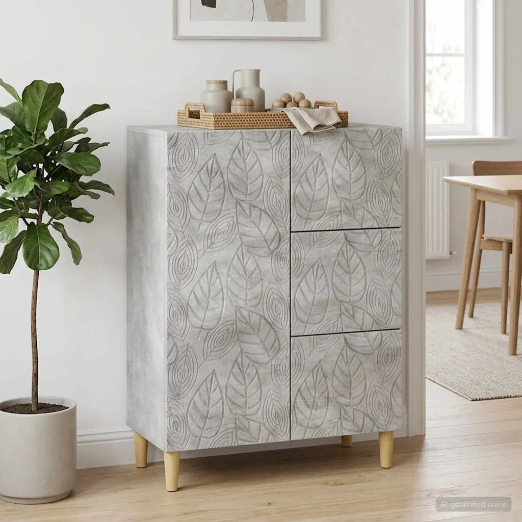 Credenza Grigio Cemento 66 x 34,5 x 90 cm Legno ingegnerizzato 895088