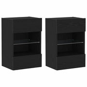 Set mobile TV 2 pz | Armadietto TV | Mobile Porta TV Nero 40 x 30 x 60,5 cm Legno multistrato